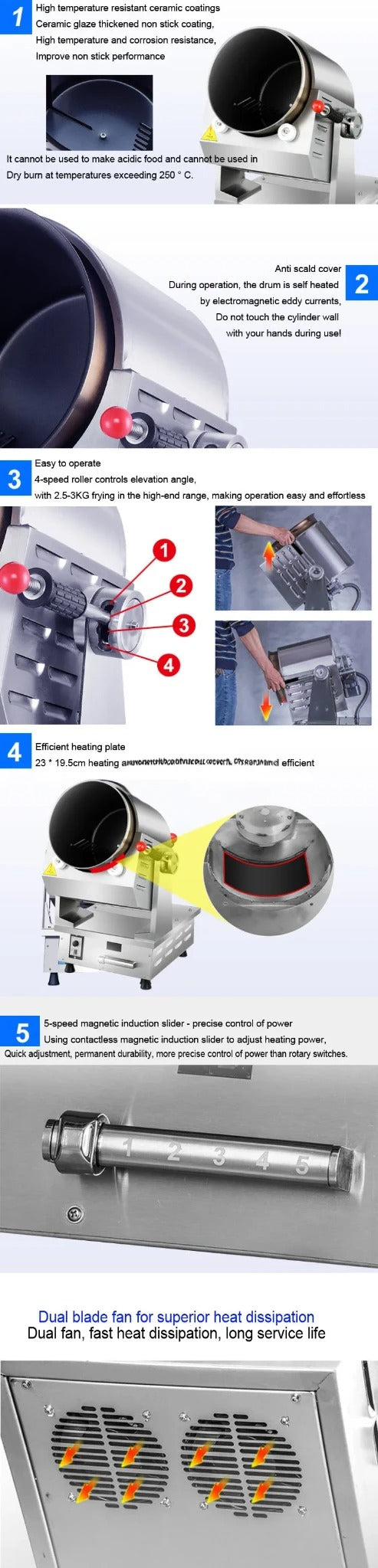 Robot Drum Cooking Machine