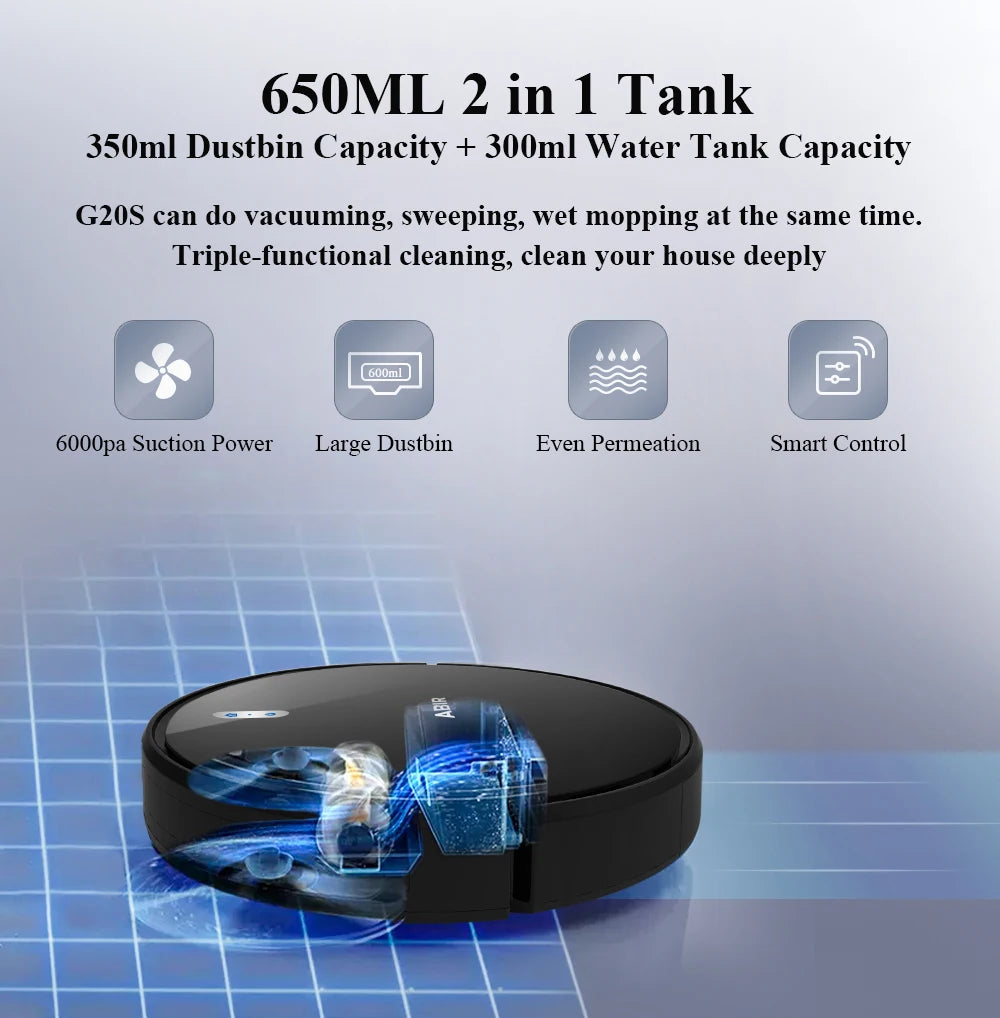 G20S Robot Vacuum 6000Pa Suction