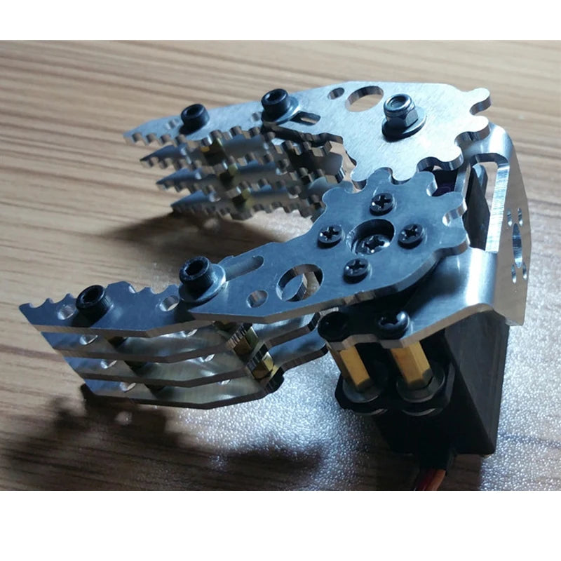 Silver Metal Robot Claw Gripper