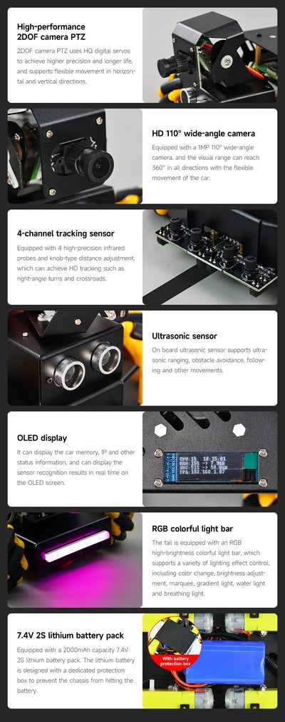 Raspbot V2 AI Mecanum Car Kit