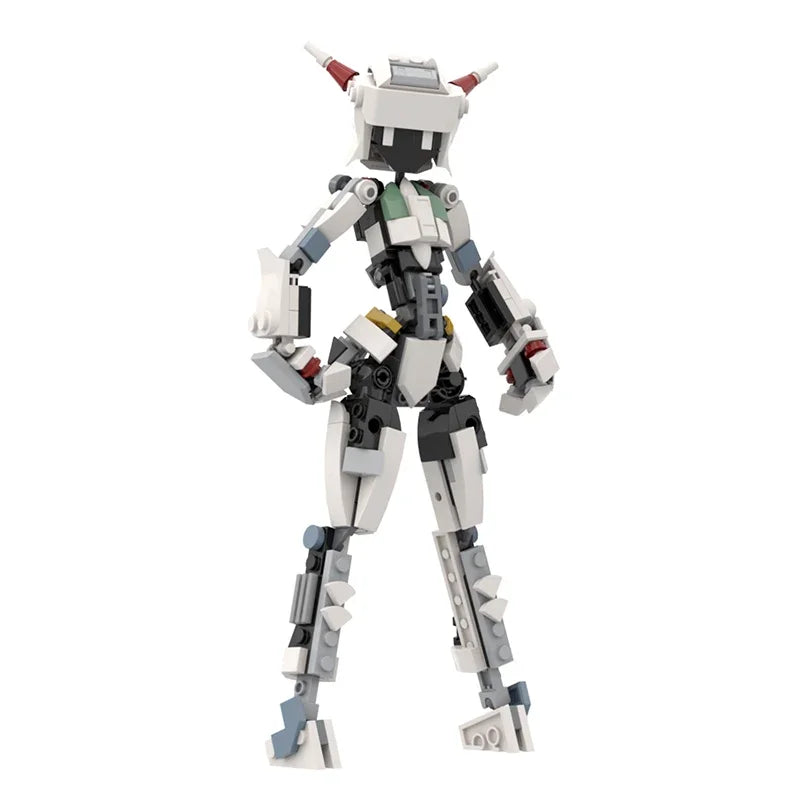 MOC Creative Humanoid Mecha Girl Building Blocks Set