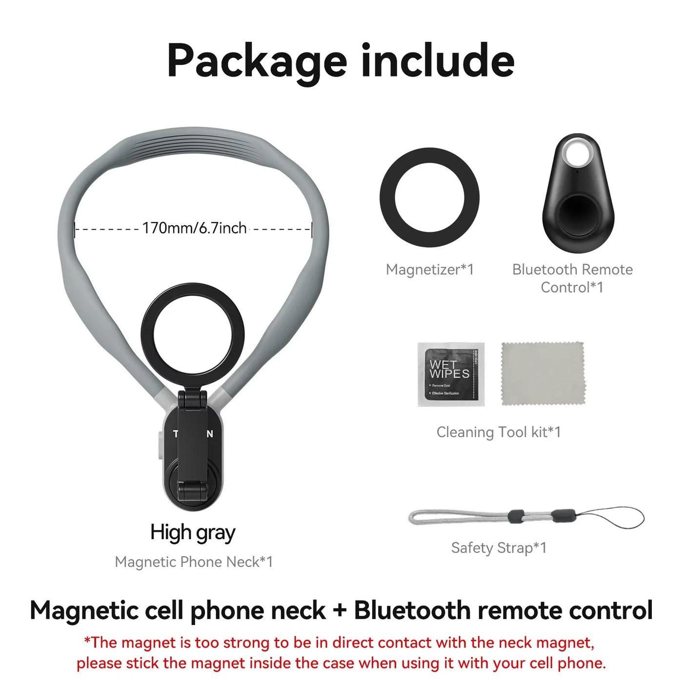 TELESIN Magnetic Neck Mount for Smartphones