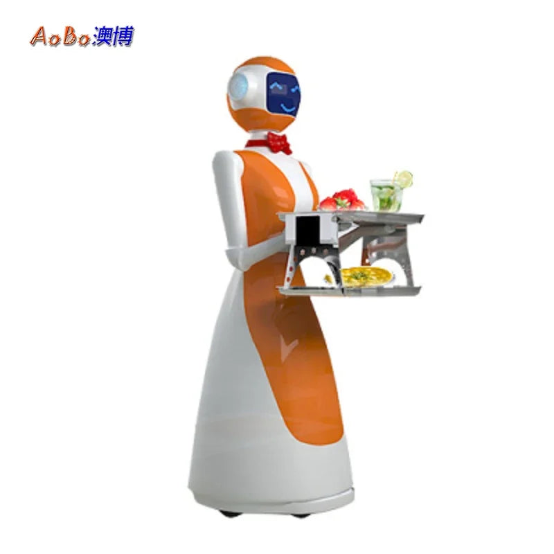 hotel coffee shop smart humanoid food delivery service robot