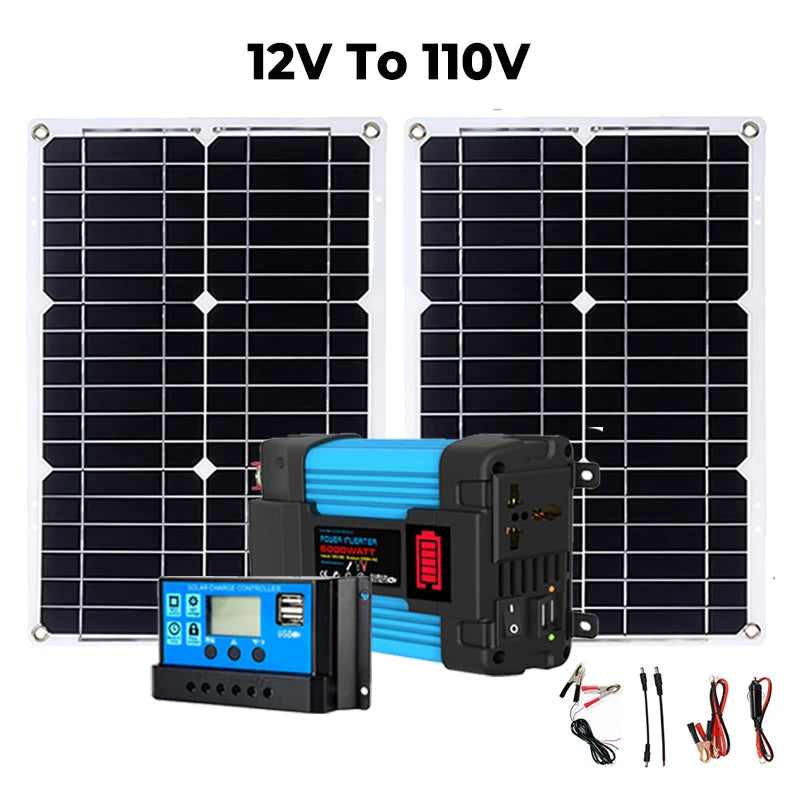 Dual 300W Solar Panel Set