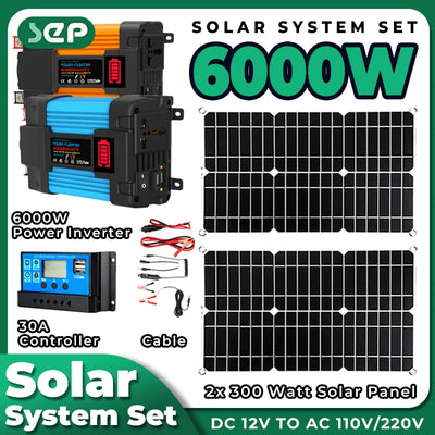 Dual 300W Solar Panel Set