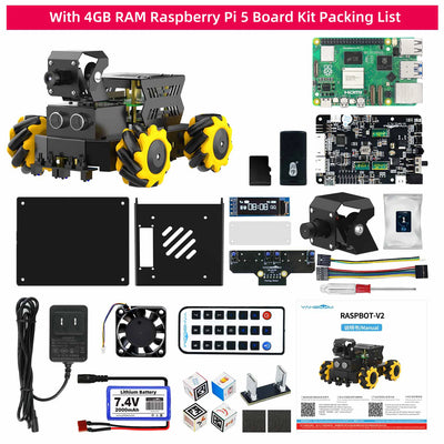 Raspbot V2 AI Mecanum Car Kit