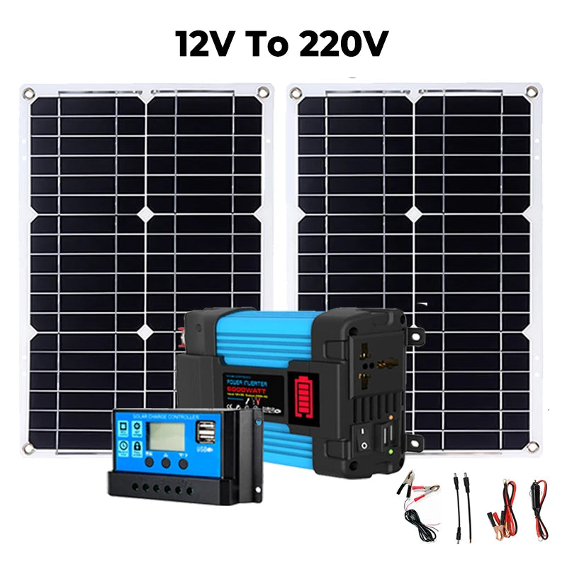 Dual 300W Solar Panel Set