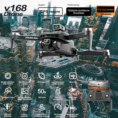 V168 Professional 8K Drone with GPS