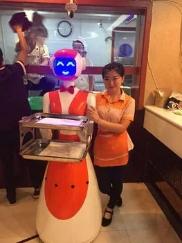 hotel coffee shop smart humanoid food delivery service robot