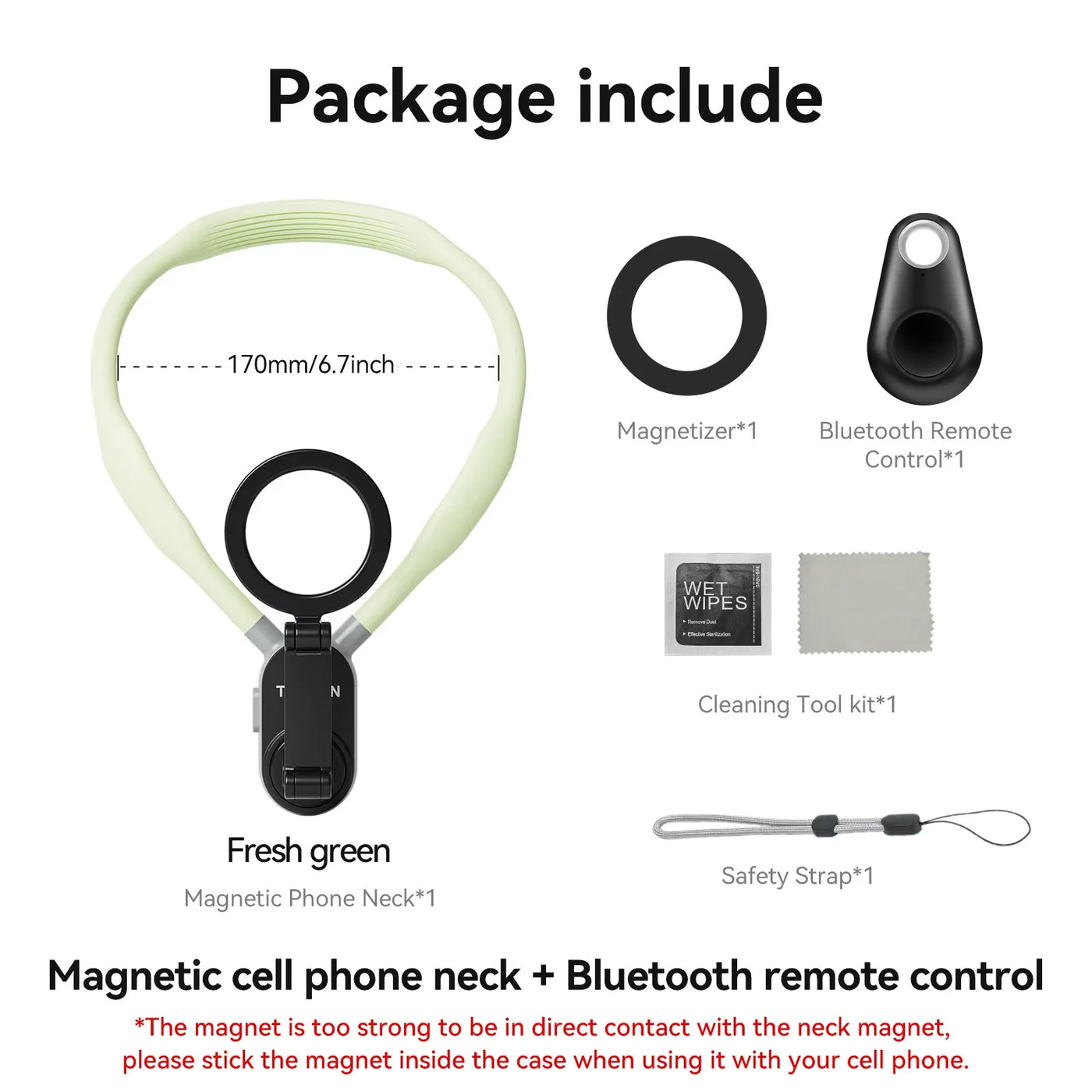 TELESIN Magnetic Neck Mount for Smartphones