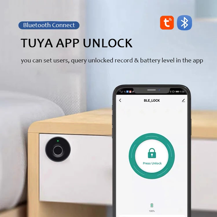 Tuya Smart Fingerprint Drawer Lock