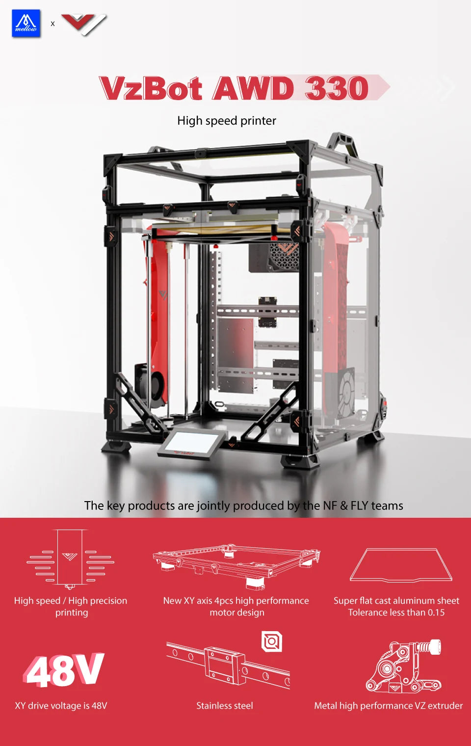 VzBoT 330 Pro 3D Printer