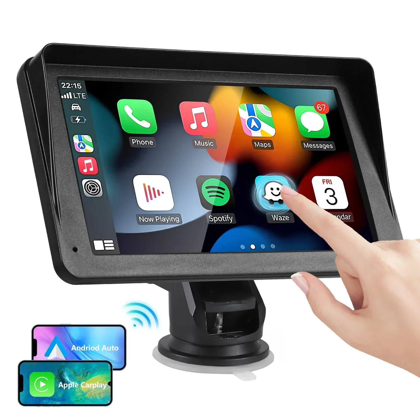 Car Navigation LCD Display Wireless CarPlay