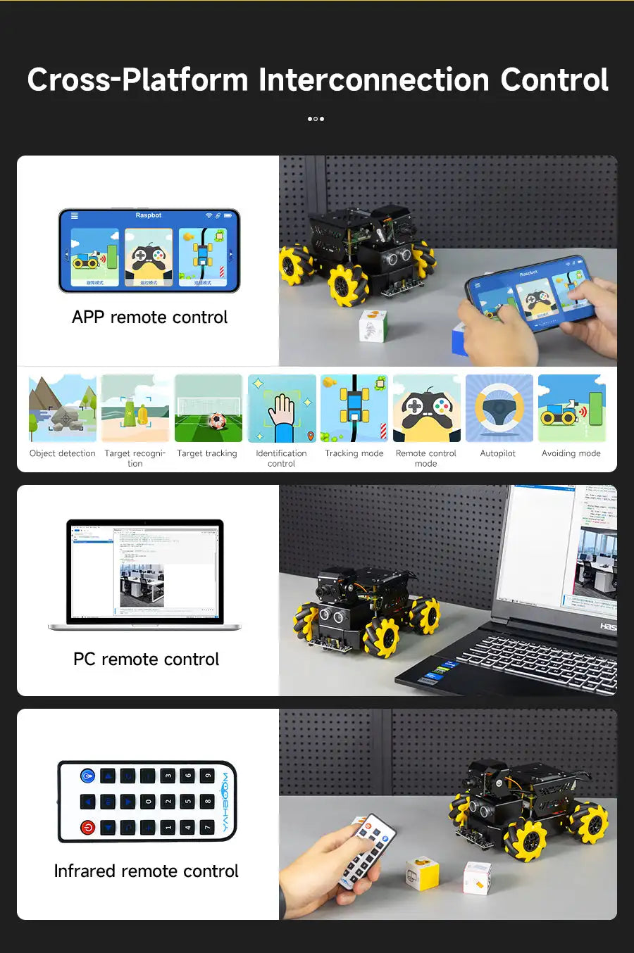 Raspbot V2 AI Mecanum Car Kit