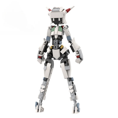 MOC Creative Humanoid Mecha Girl Building Blocks Set