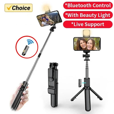 360° Rotating Selfie Stick & Tripod