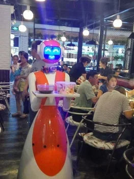 hotel coffee shop smart humanoid food delivery service robot